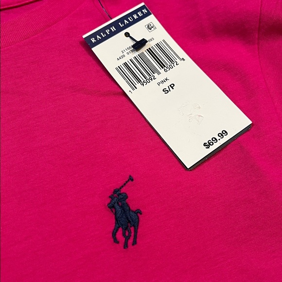 NWT Polo Ralph Lauren Hot Pink T-Shirt Dress Small 100% Cotton New Short Sleeve - Picture 6 of 11